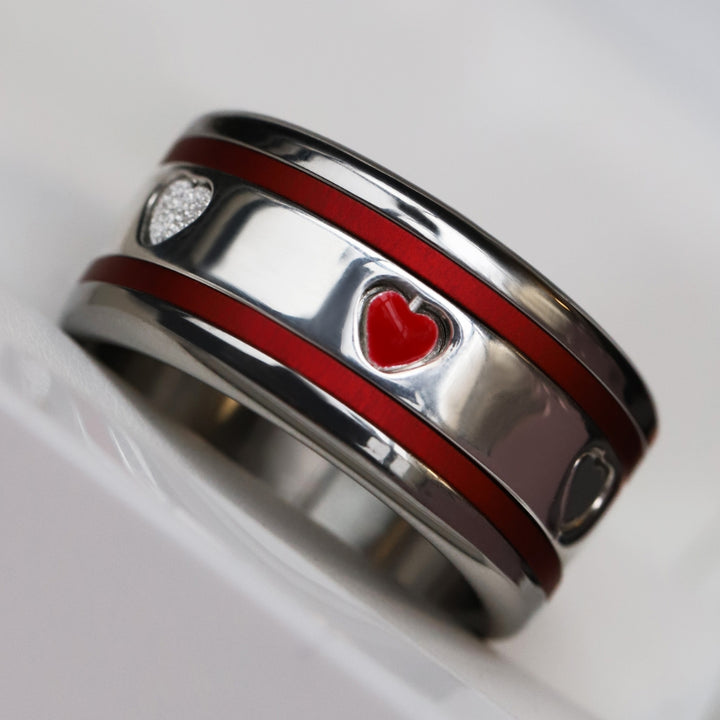 ❤️ Innenringe (2x mini Addons) aus rotem Aluminium für den auswechselbaren mood Ring