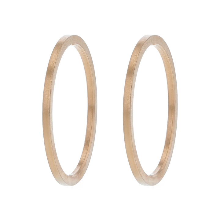 Mini staked rose gold steel