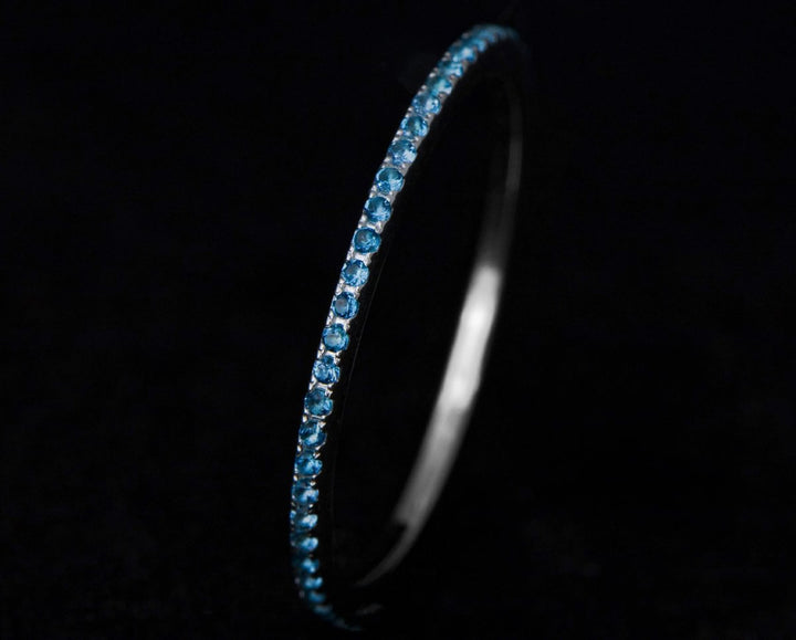 Mini addon en argent serti de Topazes 0.9mm