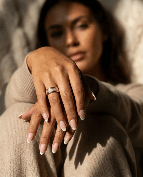 Mini « Kaori Rose » en argent rose gold