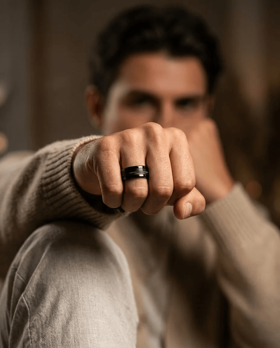 Mini « Kaori Eclipse » en argent noir