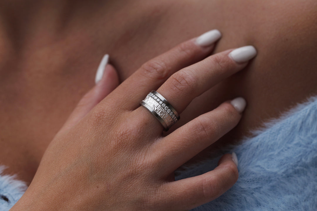 Anneau (deux tiers) en argent 925 « Moab » pour bague mood interchangeable