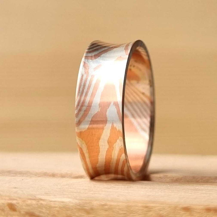 Addon mokume gane incurvé pièce unique 58 / 1