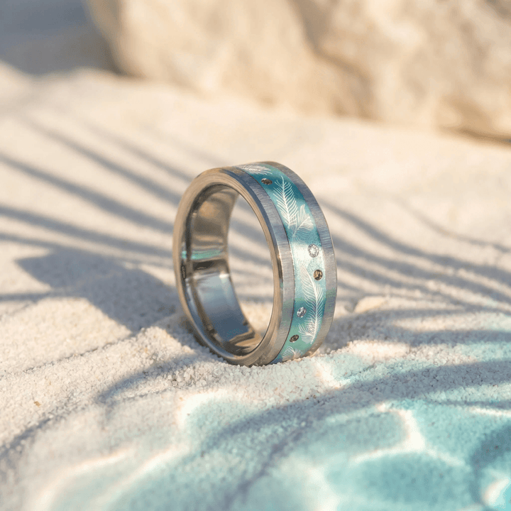 Anneau (deux tiers) "Palmélis" en aluminium pour bague mood interchangeable