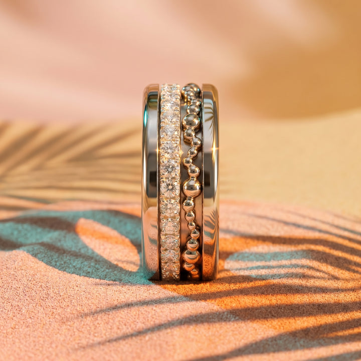 Anneau (medium) "Bulla Bubba" en argent poli pour bague mood interchangeable