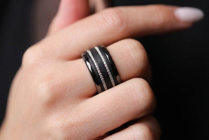 Mini wrinkled rose gold steel