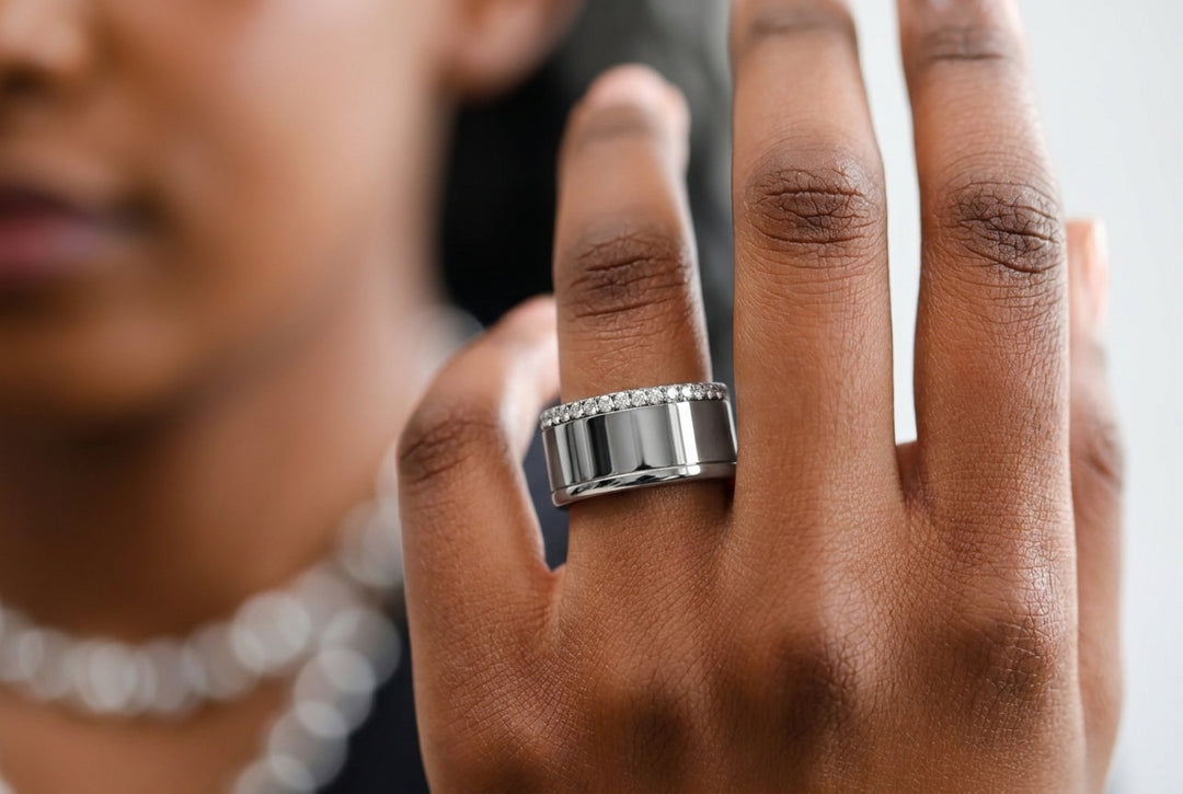 🩶 Anneau (addon) en acier pour bague mood interchangeable