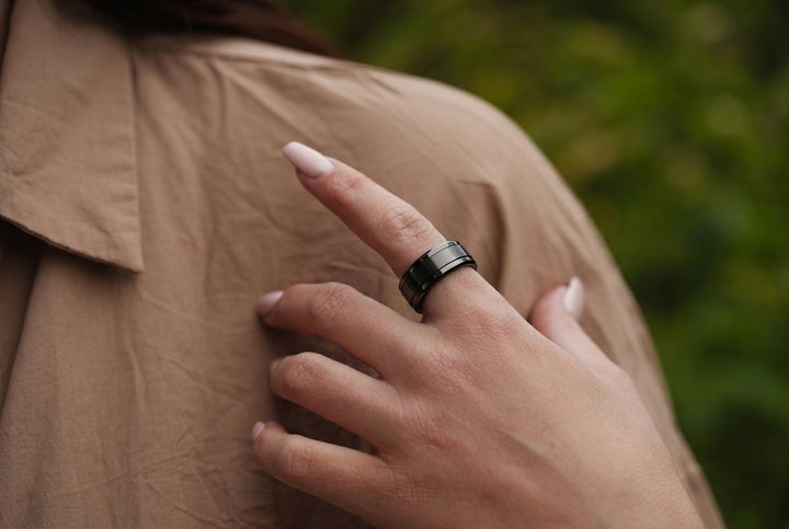 🩶 Anneau (deux tiers) en acier pour bague mood interchangeable