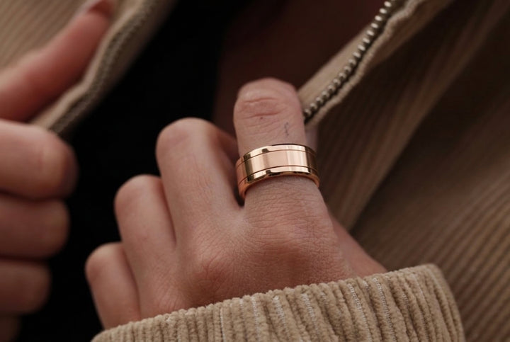 🩶 Anneau (deux tiers) en acier pour bague mood interchangeable