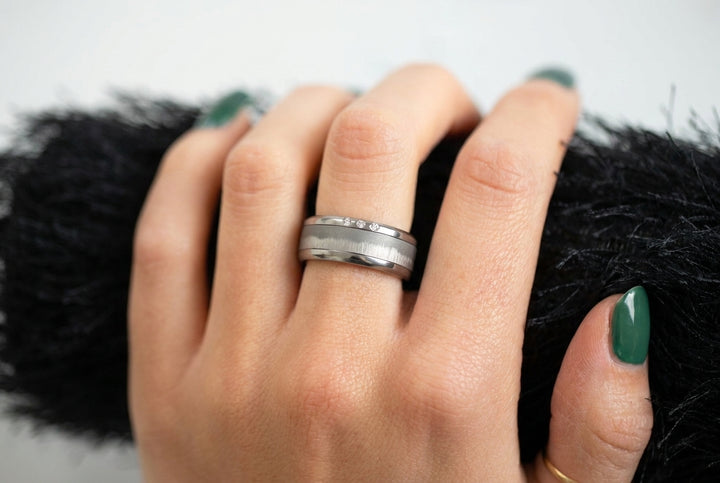 2/3 addon Frost Crystal, in steel, for interchangeable mood ring