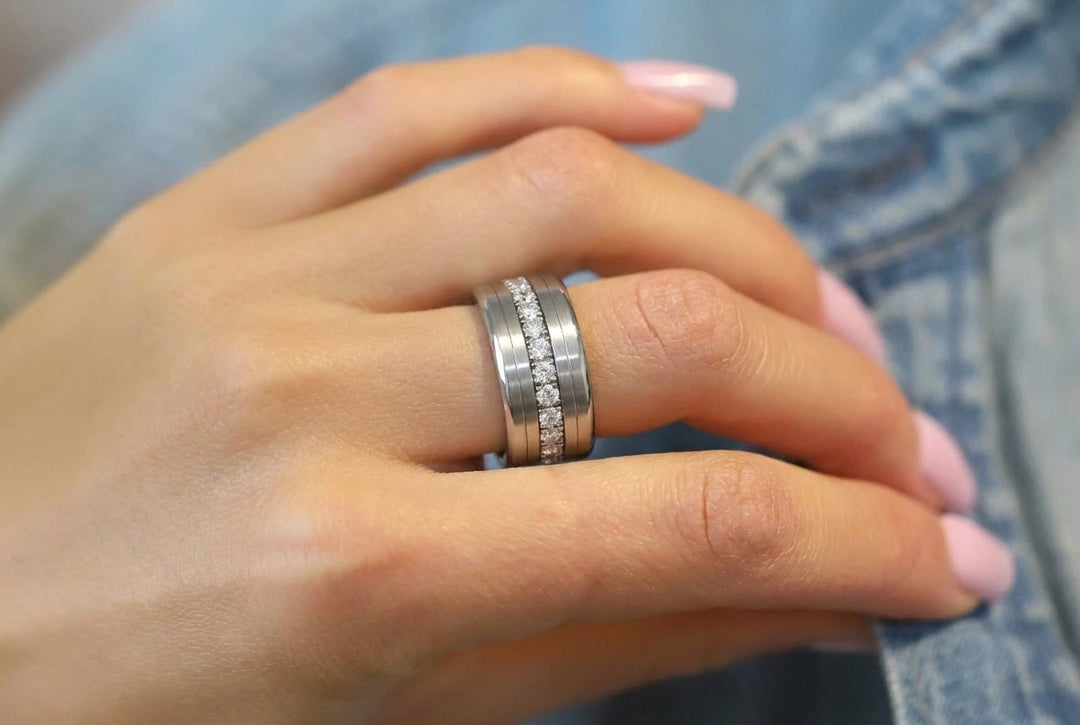 🩶 Anneaux (pack de 2 minis) en acier pour bague mood interchangeable