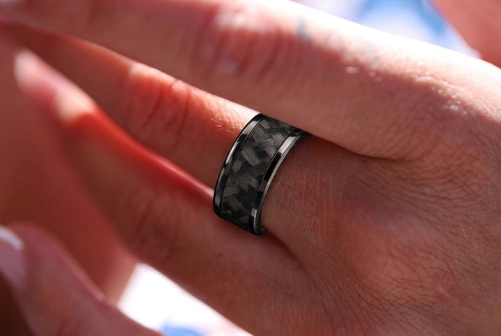 🩶 Anneau (addon) en acier paillettes pour bague mood interchangeable