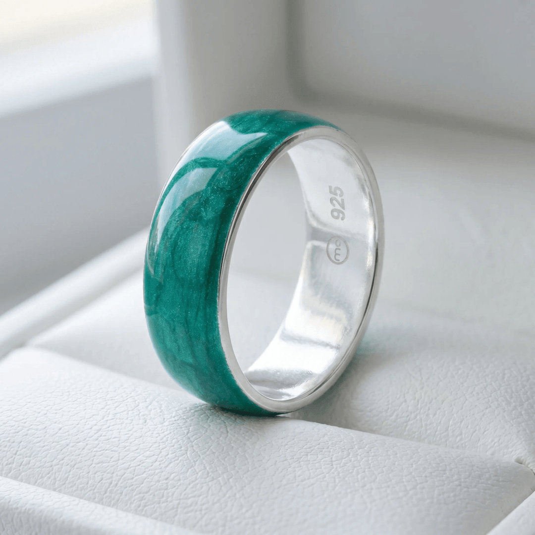 Anneau (addon) "Aqua Acid" en argent pour bague mood interchangeable