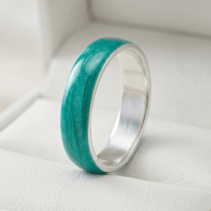 Anneau (deux tiers) "Aqua Acid" en argent pour bague mood interchangeable