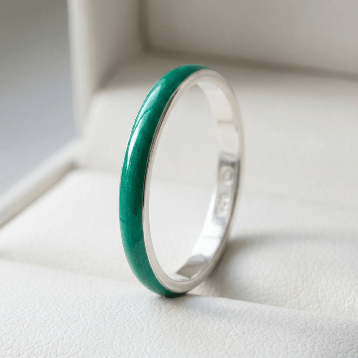 Anneau (medium) "Aqua Acid" en argent pour bague mood interchangeable
