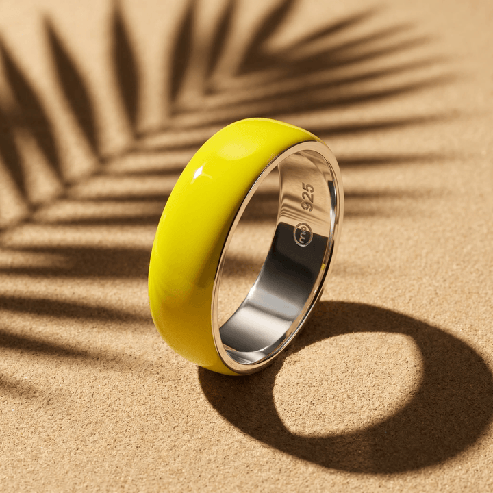 Anneau (addon) "Neon Lime" en argent pour bague mood interchangeable