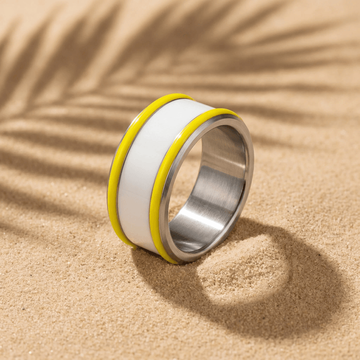 Base small "Neon Lime" en acier carrée pour bague mood interchangeable