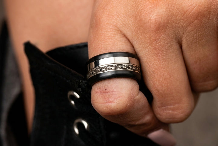 🩶 Anneau (medium) en acier pour bague mood interchangeable