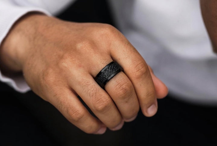 🩶 Anneau (addon) en acier Rock pour bague mood interchangeable