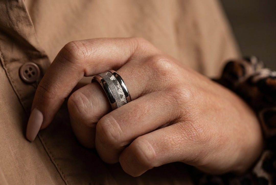 Medium addon in steel Glitter for interchangeable mood ring