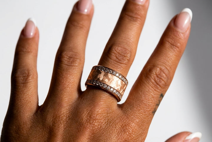 🩶 Anneau (addon) en acier paillettes pour bague mood interchangeable