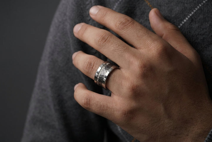 Anneau (medium) en argent 925 « Rock » pour bague mood interchangeable