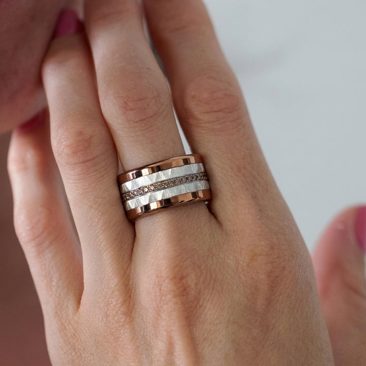 Innenring (medium Addon) „Sahara“ aus Silber für deinen mood Ring