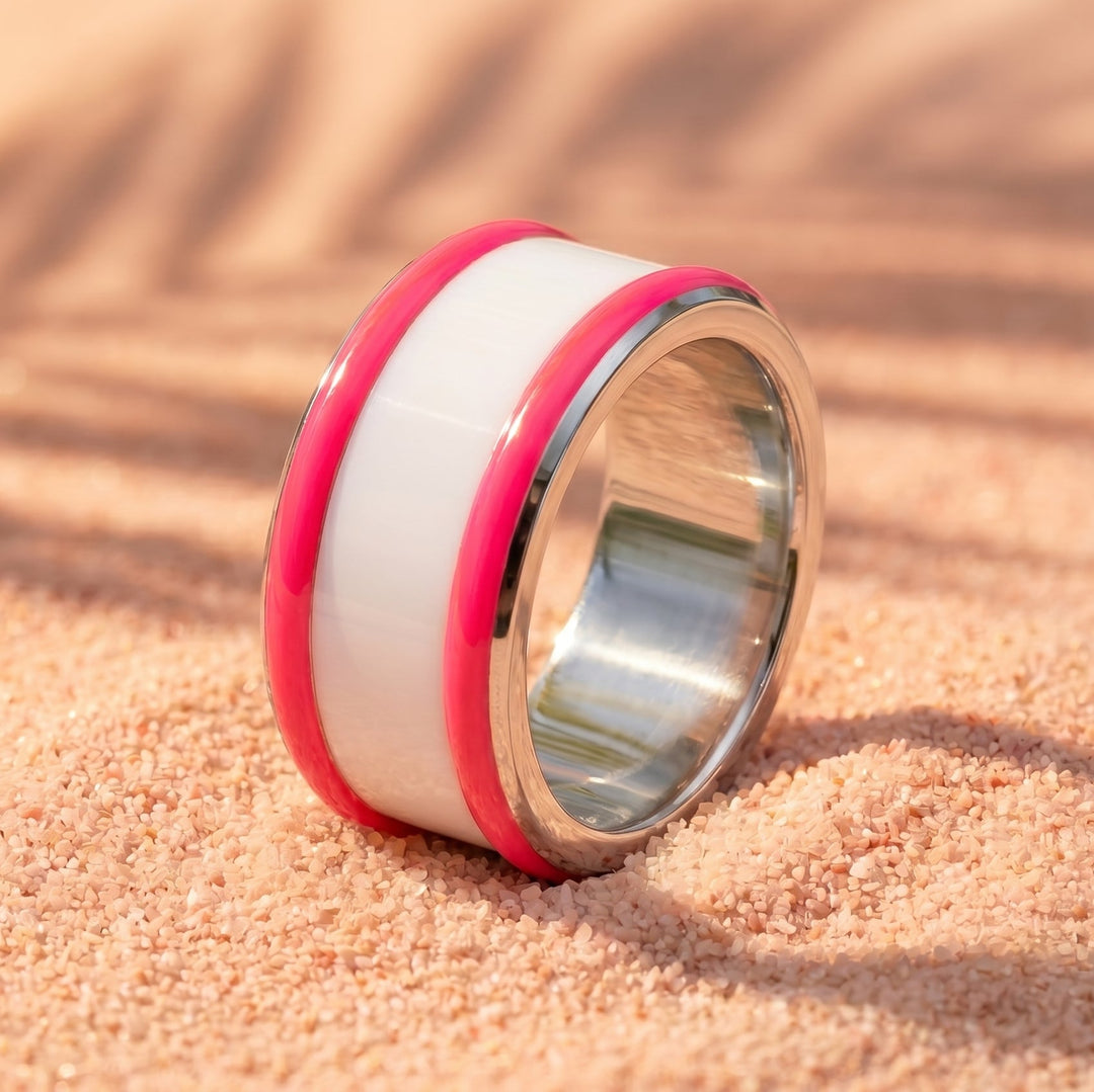 Base large "Pop Candy" en acier carrée pour bague mood interchangeable