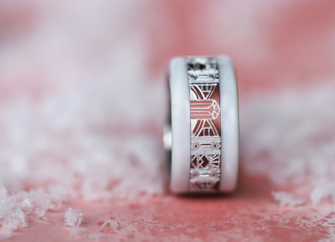 03 🎁 Anneau (addon ou deux tiers) "Folie Festive" en aluminium ocre