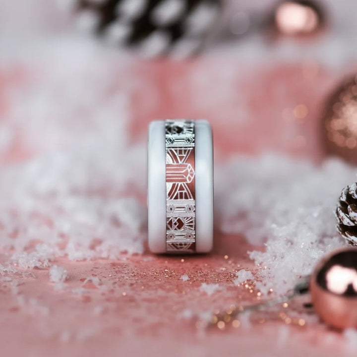 03 🎁 Anneau (addon ou deux tiers) "Folie Festive" en aluminium ocre