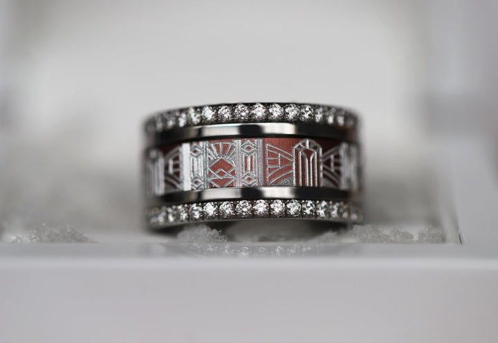 03 🎁 Anneau (addon ou deux tiers) "Folie Festive" en aluminium ocre