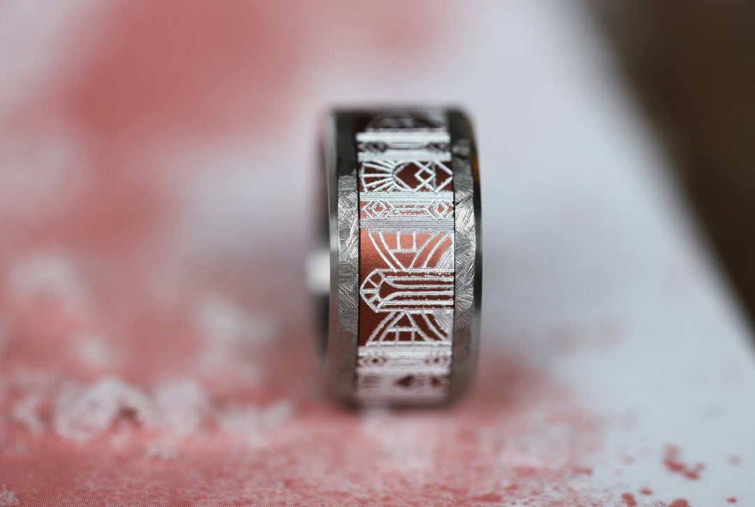 03 🎁 Anneau (addon ou deux tiers) "Folie Festive" en aluminium ocre