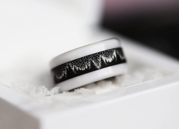 04 🎁 Innenring (Addon oder 2/3 Addon) "Zauberwald" aus schwarzem sandgestrahltem Polymer