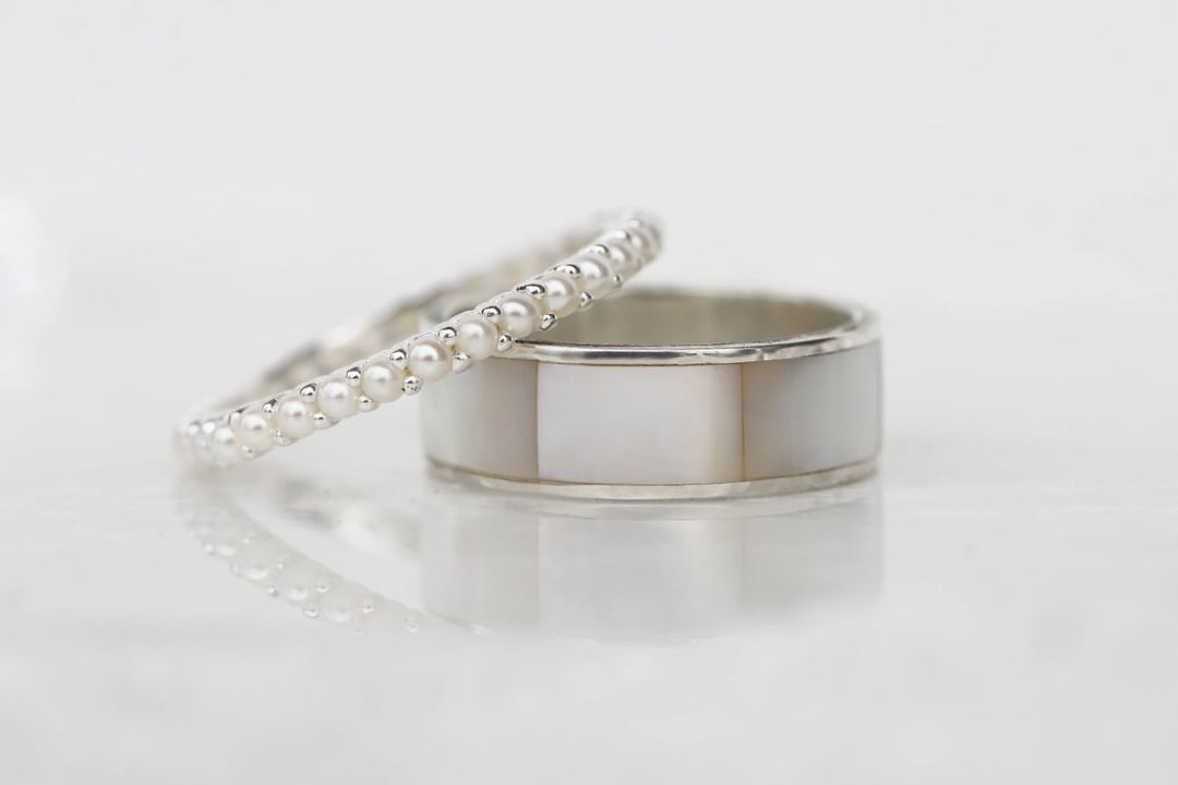 Anneau (medium) "Compagnon - Aura Pearl " en argent pour bague mood interchangeable