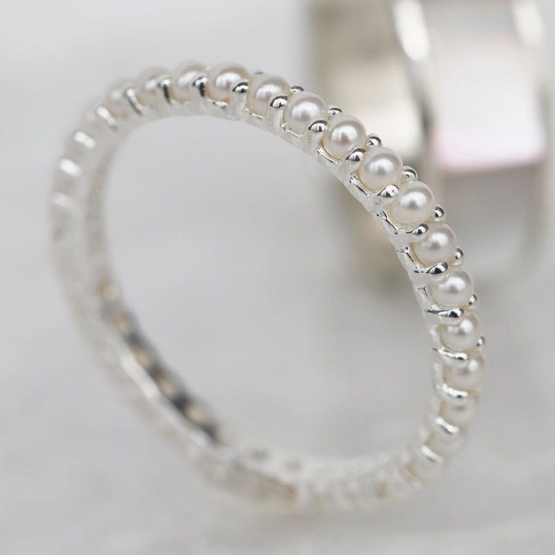 Anneau (medium) "Compagnon - Aura Pearl " en argent pour bague mood interchangeable