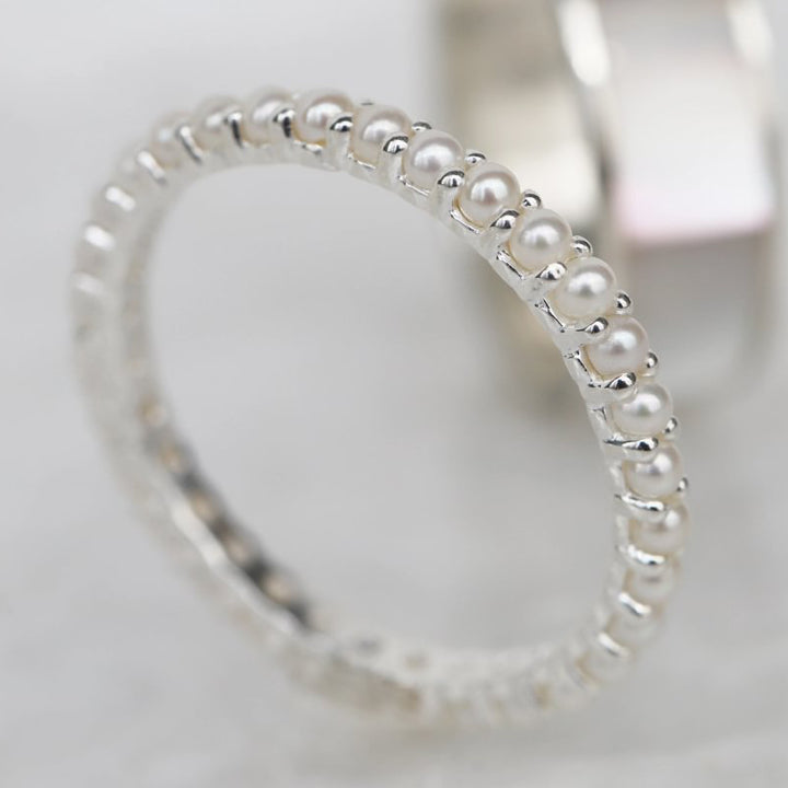Anneau (medium) "Compagnon - Aura Pearl " en argent pour bague mood interchangeable