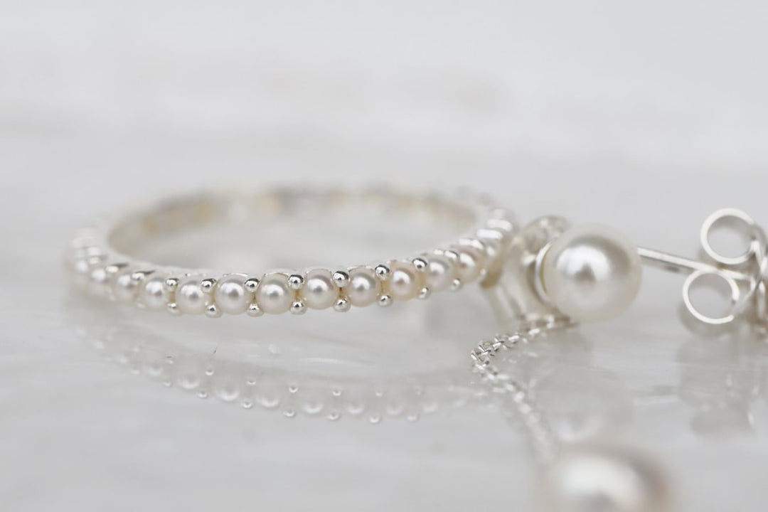 Anneau (medium) "Compagnon - Aura Pearl " en argent pour bague mood interchangeable