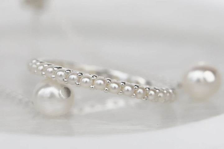 Anneau (medium) "Compagnon - Aura Pearl " en argent pour bague mood interchangeable