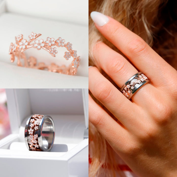 🌸 mood ring "Nagoya" with an interchangeable inner ring in 925 silver