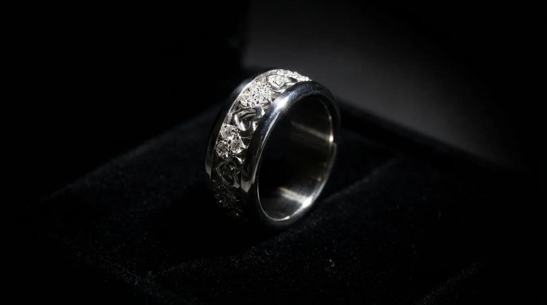 Bague mood en argent 925 et zircons "Premier amour"