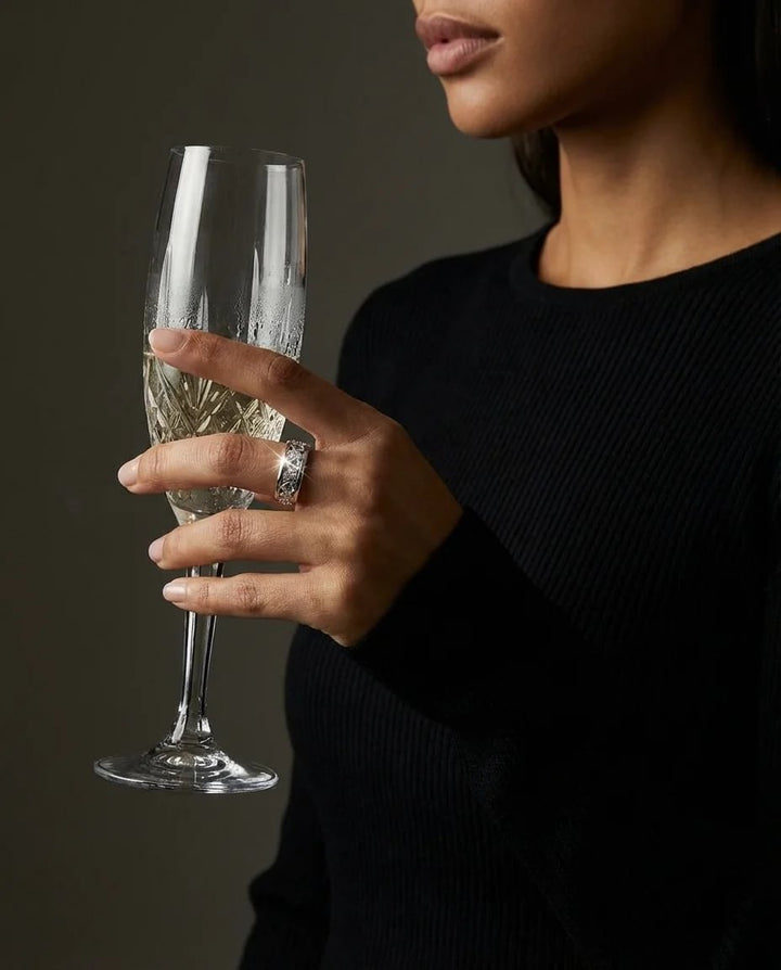 Bague mood en argent 925 et zircons "Premier amour"