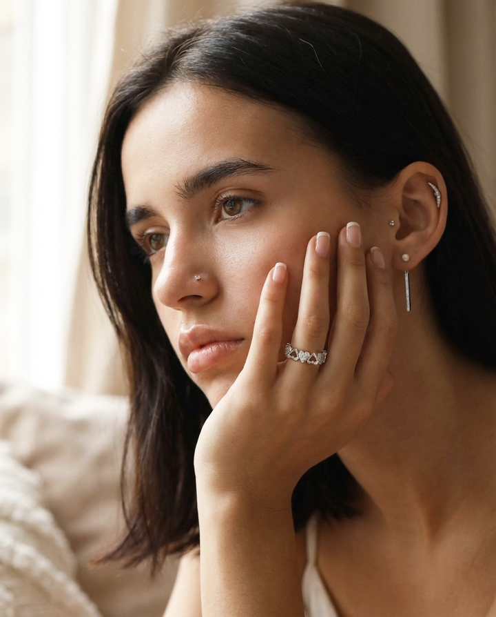 ✨ Coffret Magie de Noël composé d'une bague en argent 925 et une paire de boucle d'oreille interchangeable