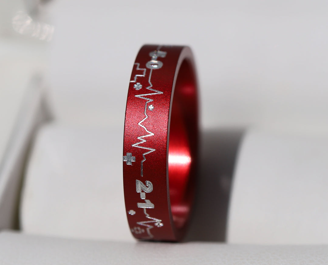 Anneau mood « Sang-Froid » en aluminium rouge — Nati 2026