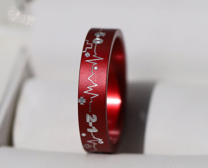 Anneau mood « Sang-Froid » en aluminium rouge — Nati 2026