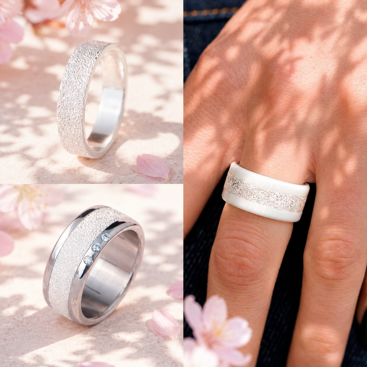 Anneau (addon deux tiers) en argent 925 "Neige éternelle" pour bague mood interchangeable – spécial 20 ans