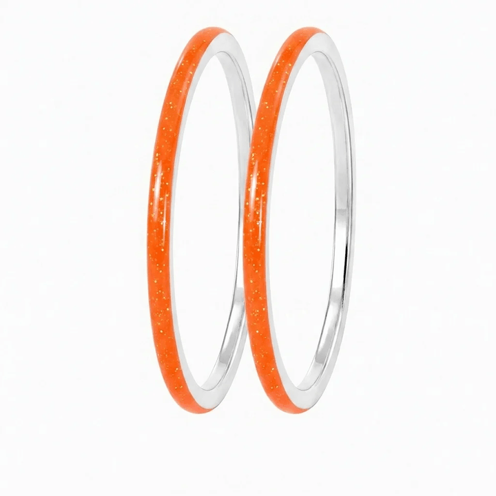 Anneau (2 minis) "Hot Coral" en argent pour bague mood interchangeable