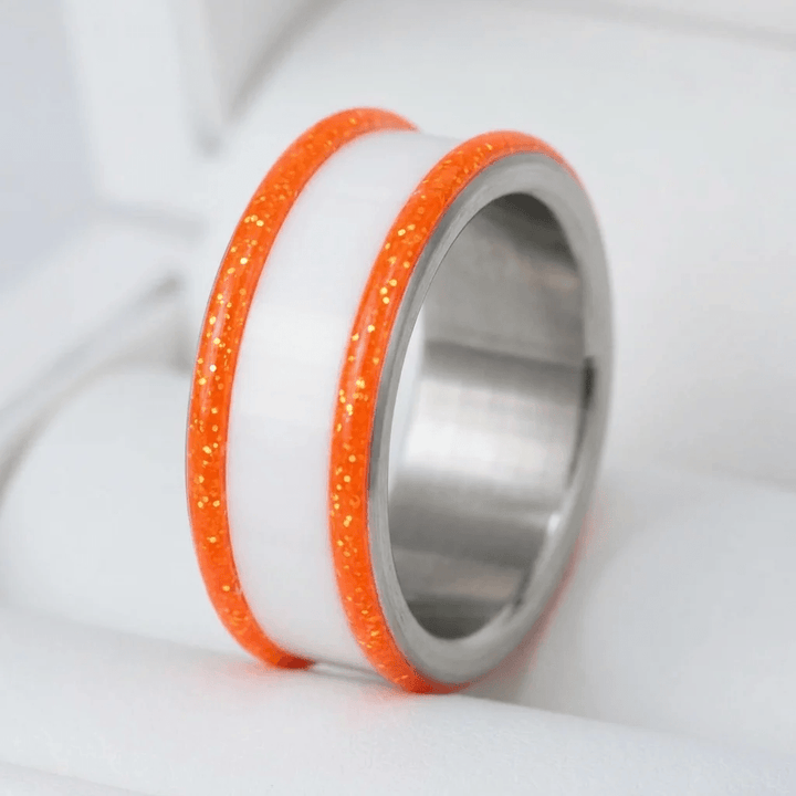 Base extra small "Hot Coral" en acier carrée pour bague mood interchangeable