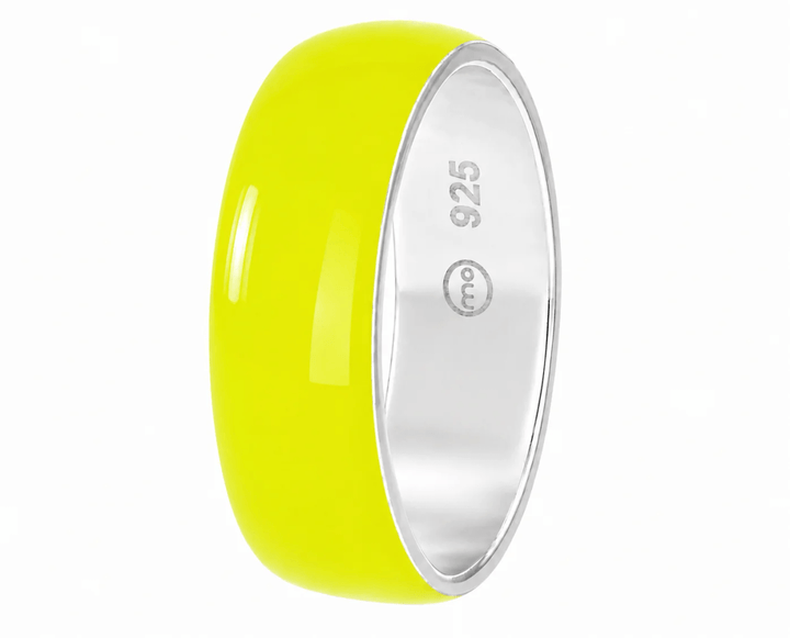 Anneau (addon) "Neon Lime" en argent pour bague mood interchangeable