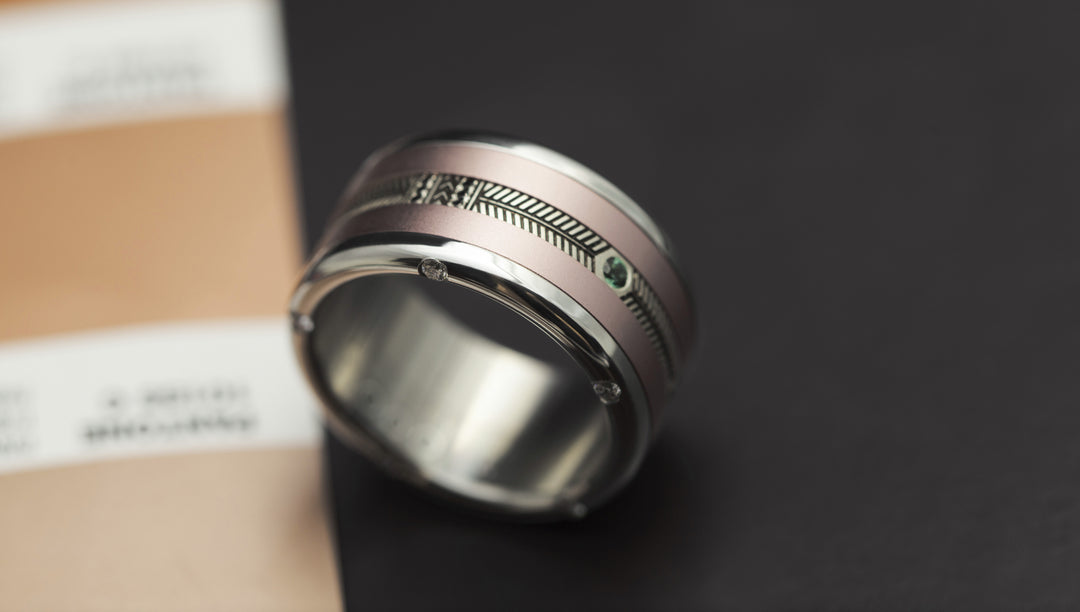 🤎 Anneau (medium) en aluminium taupe pour bague mood interchangeable
