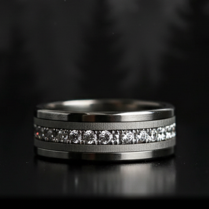 Bague mood interchangeable "Nuit d'hiver" en argent 925 et zircons